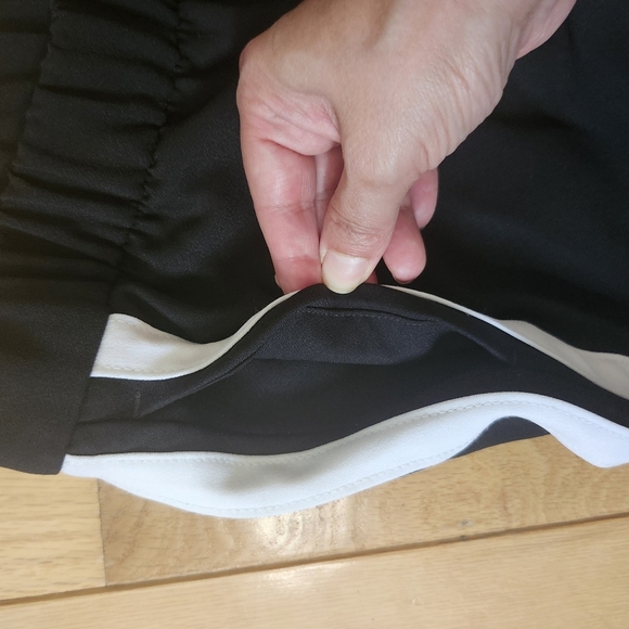 Banana Republic XS Hayden Black Striped Track Pant Preppy Pull On Tuxedo Ankle - Picture 13 of 13